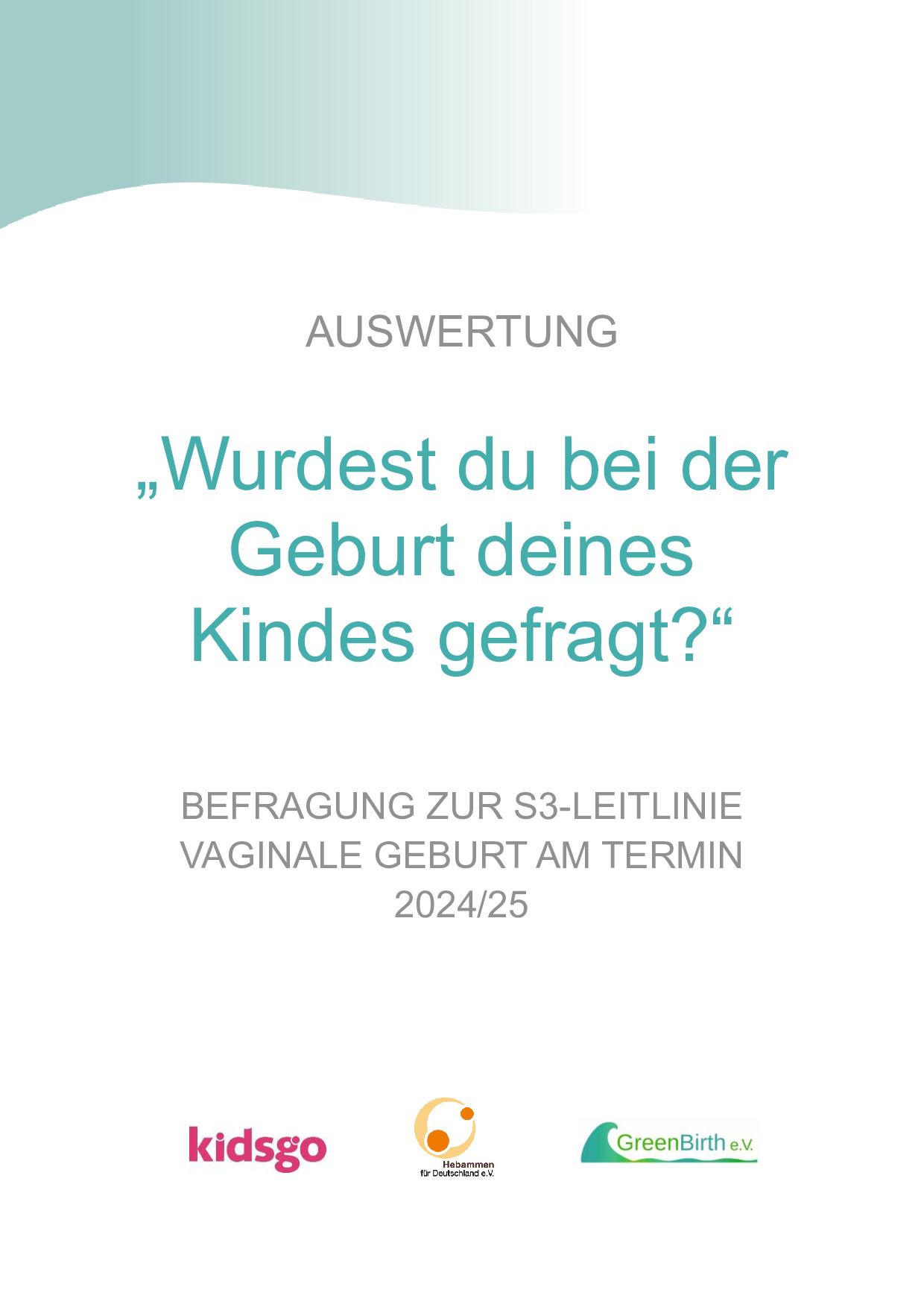 Titelblatt Auswertung