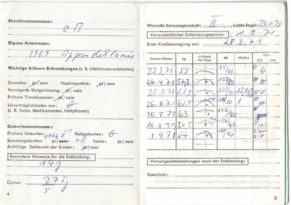 mutterpass 1970